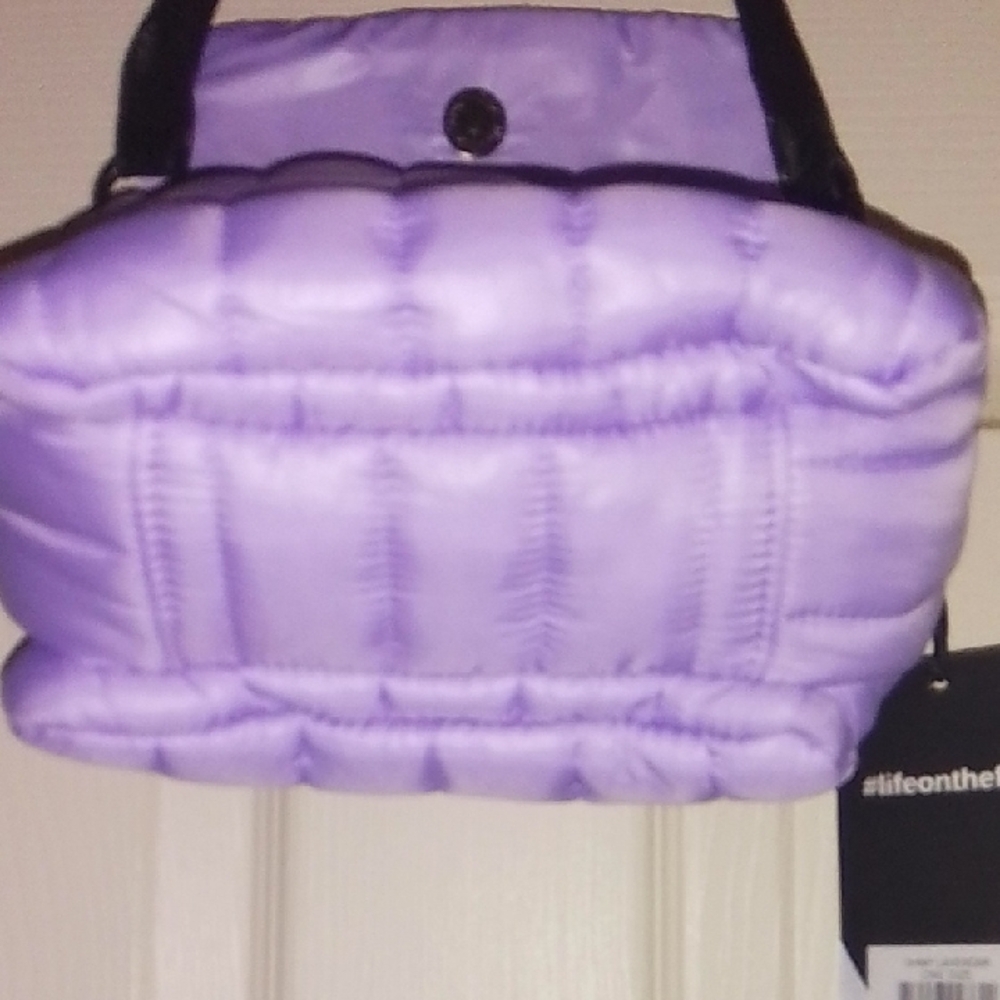 THINK ROYLN Purple and Black Quilted Shoulder Bag - Picture 5 of 9